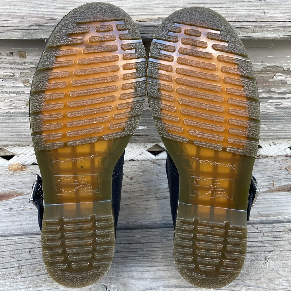 New! Dr. Martens POLLEY PW Black Leather T-Strap Mary Jane Shoe Women's Size 9 - Picture 7 of 14